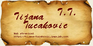 Tijana Tucaković vizit kartica